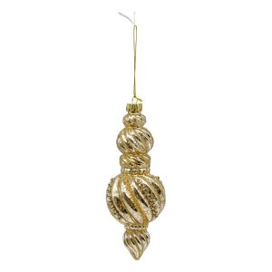 Gold Lined Glass Finial