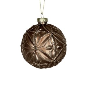 Copper Flower Insert Glass Bauble