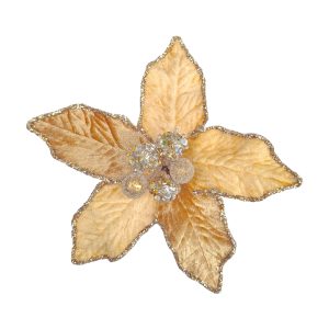 Jewelled Poinsettia Small Gold