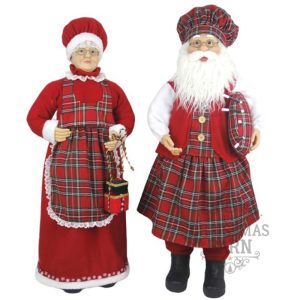 Scottish Mr & Mrs Claus 95cm