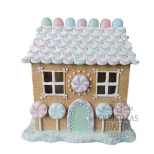 Pastel LED Gingerbread House - Lollipops
