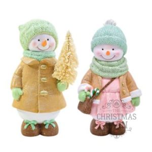 Pastel Snow People Pair