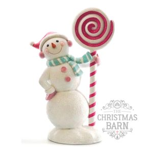 Pastel Snowman with Candy Pop