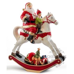 Traditional Santa on Rocking Horse