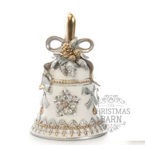 Silver & White Resin Bell