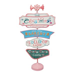 Candyland Metal Sign Post