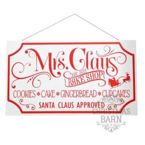 Mrs Claus Bake Shop MDF Sign