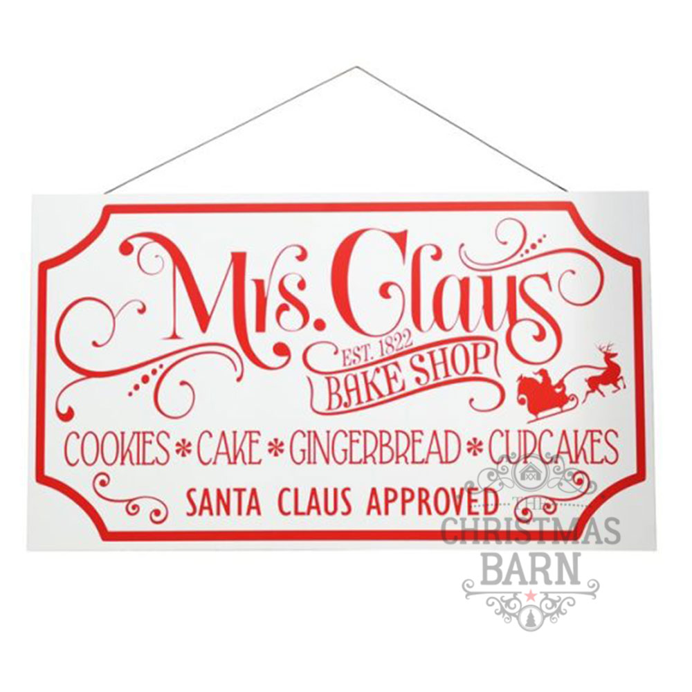 Mrs Claus Bake Shop MDF Sign