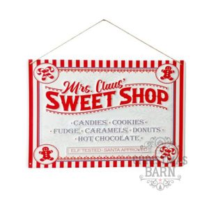 Sweet Shop Embossed Metal Sign